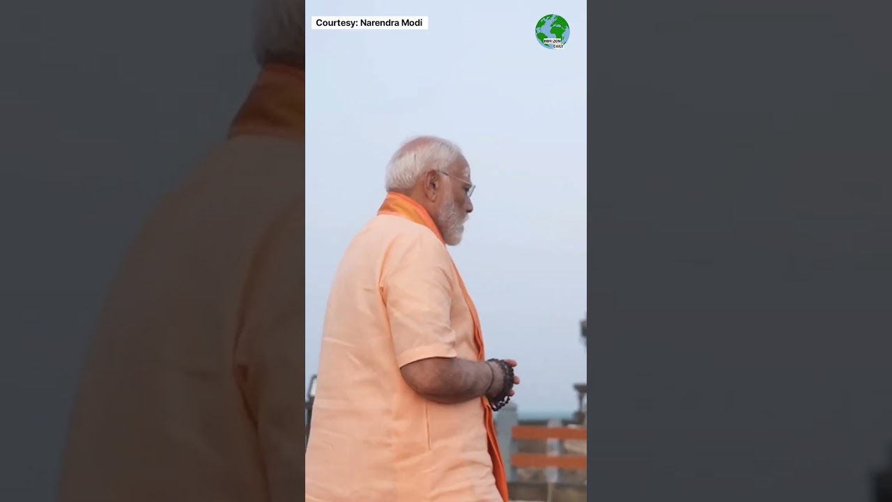 PM Modi meditates at Vivekananda Rock Memorial in Kanniyakumari