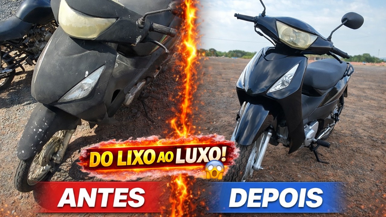 COMPREI A MOTO MAIS ACABADA DO LEILÃO… E OLHA O RESULTADO!