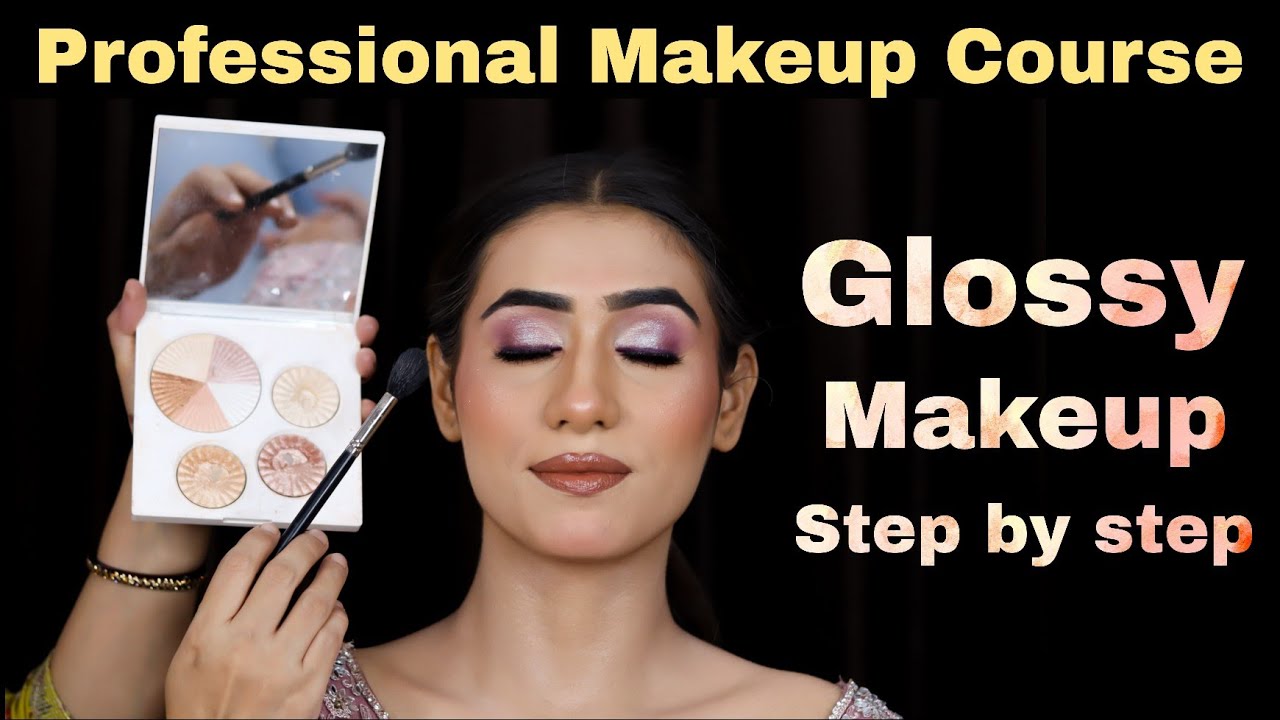 GLOSSY ENGAGEMENT MAKEUP STEP BY STEP | DETAILED EXPLANATION ABOUT GLASS SKIN MAKEUP | DEWY LOOK ..