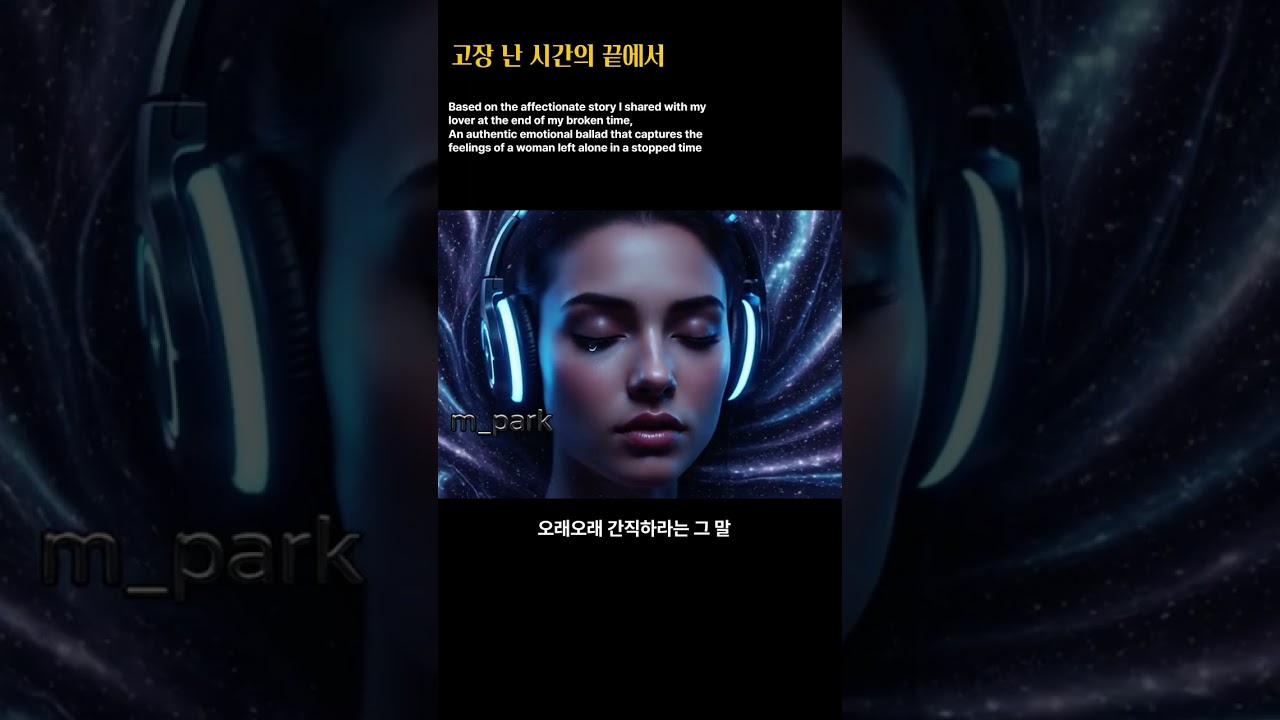 [m_park] 고장 난 시간의 끝에서 / 다시는 닿을 수 없는 사람에 대한 절망적인 그리움#고장난시간의끝에서 #감성발라드 #이별노래 #그리움 #드라마OST