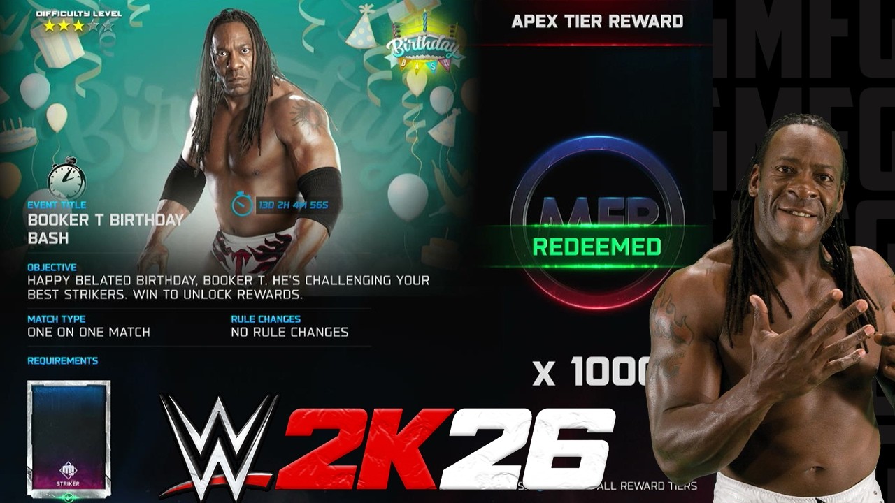 BOOKER T BIRTHDAY BASH - LIVE EVENTS | WWE 2K26
