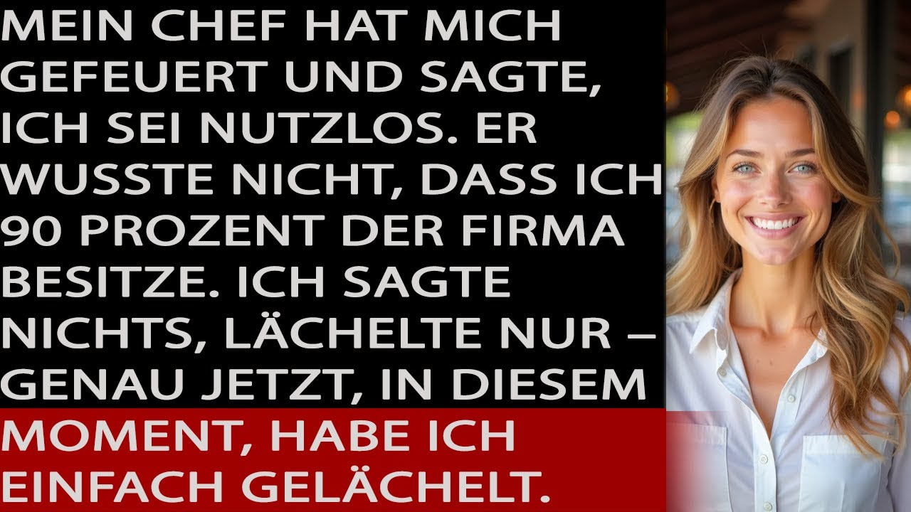 Mein Chef nannte mich wertlos und feuerte mich – er wusste nicht, dass ich ihm längst überlegen war.