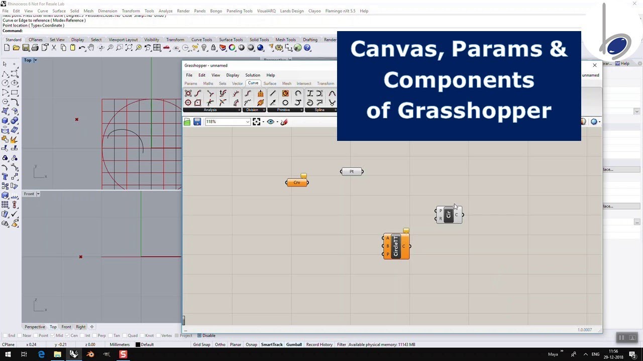 Learn Canvas, Params and Components of Grasshopper