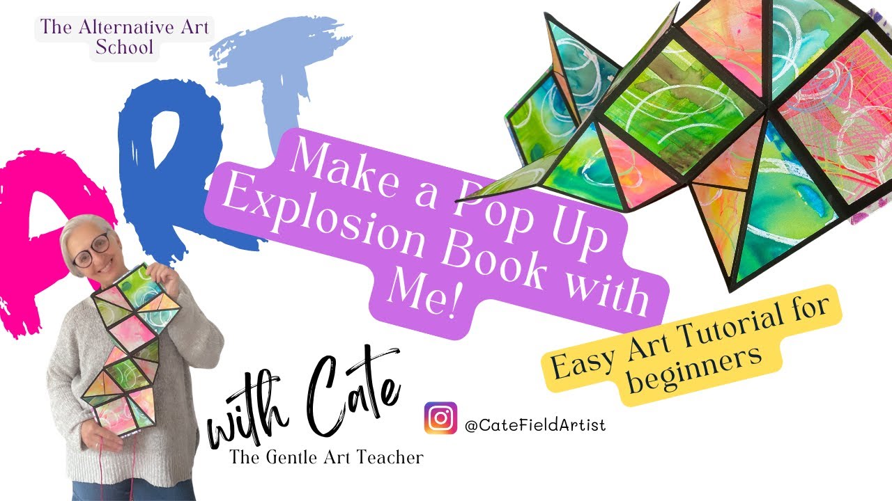 How to make a colourful  pop up explosion book