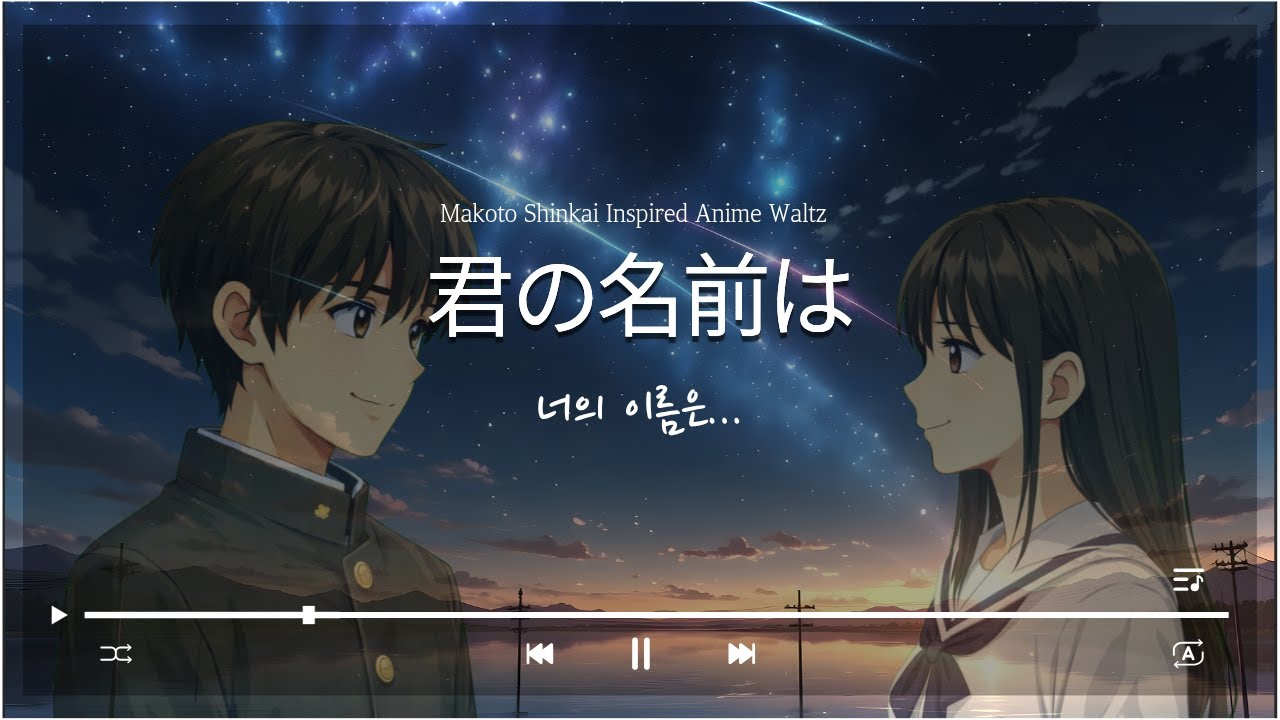 君の名前は (Your Name Is) | A Shinkai-Style Anime Waltz Theme  |  신카이 마코토 애니 스타일 - 자막 버전