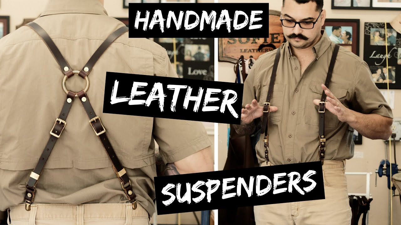 Handmade Gentleman’s Leather Suspenders - ASMR Build