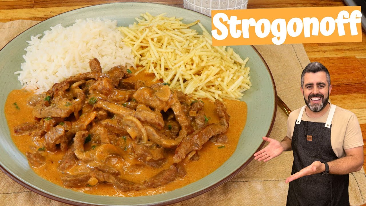 STROGONOFF DE CARNE PERFEITO - SUPER CREMOSO - SABOR SEM IGUAL - FÁCIL - Receitas de Pai