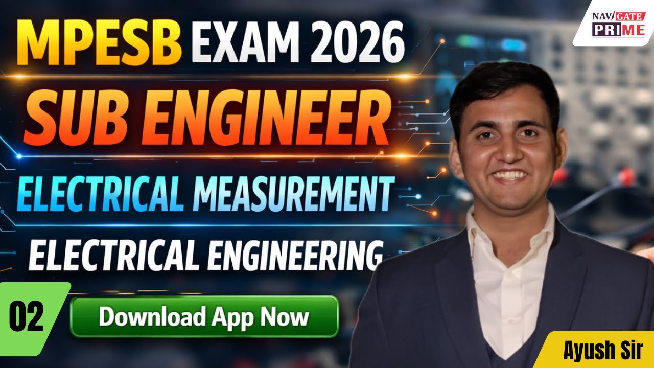 MPESB SUB-ENGINEER 2026| ELECTRICAL ENGINEERING| ELECTRICAL MEASUREMENT|LECTURE-02 #subengineer