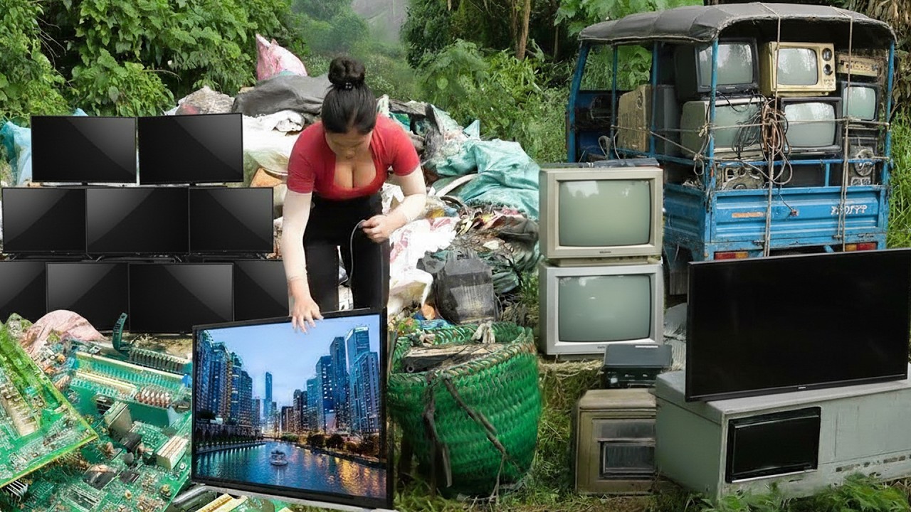 Genius Girl Restores a Forgotten Antique Television Discovered in an Old Junkyard