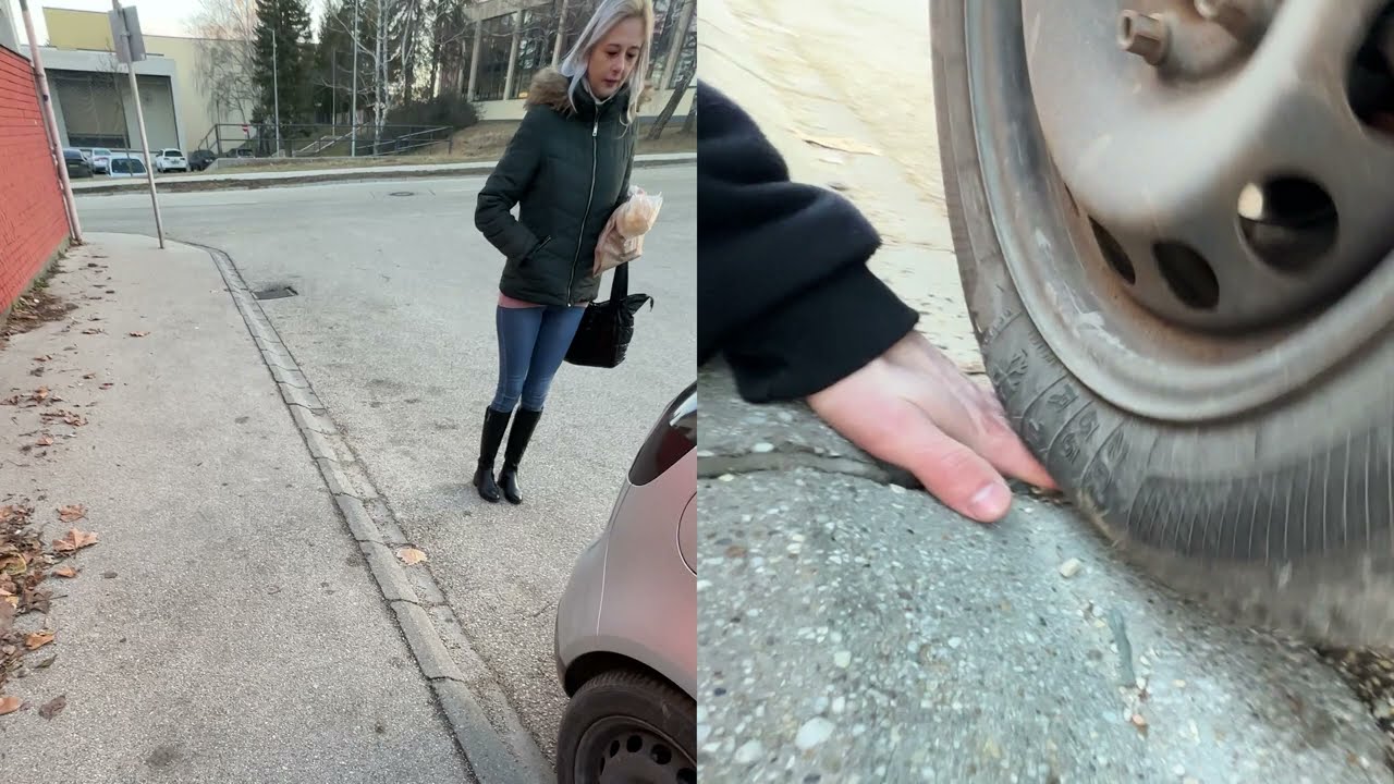 Girl run over my hand :)