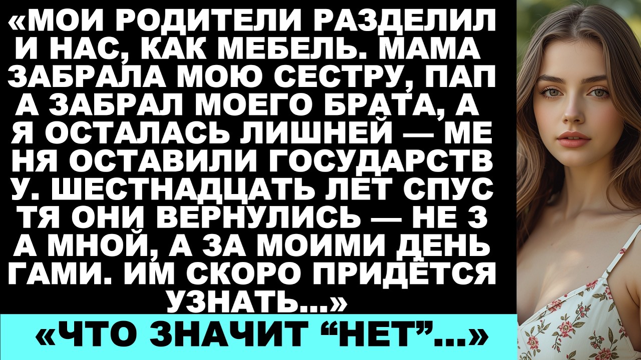 Моя мама забрала сестру, папа забрал брата — а я осталась в приемной опеке. Теперь я та, кто говорит