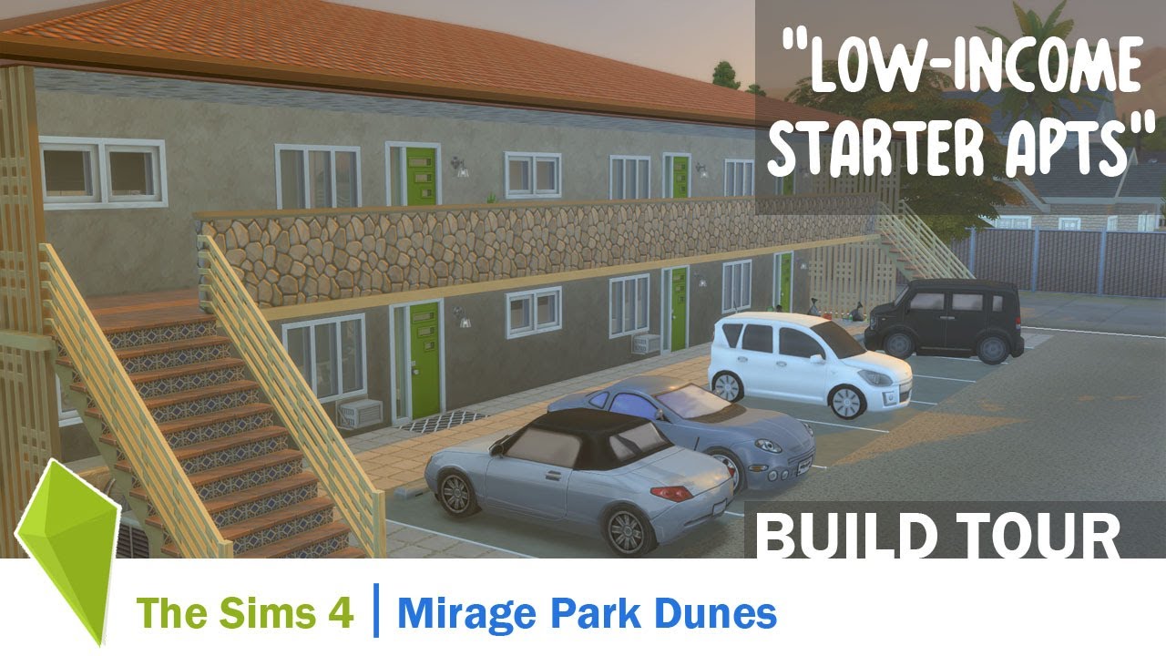 Sims 4 Apartment Complex Build | Low-Income Del Sol Valley Starter Units