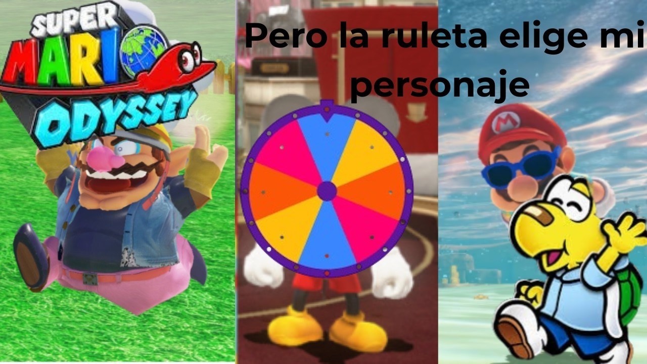 Mario odisey pero la ruleta elige mi personaje