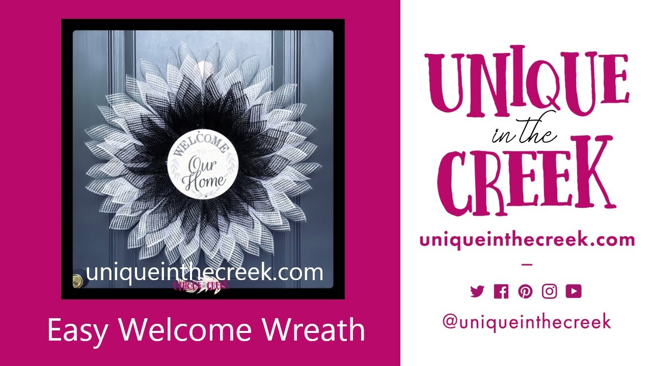 Simply EASY Deco Mesh Welcome Wreath on UITC Large Board