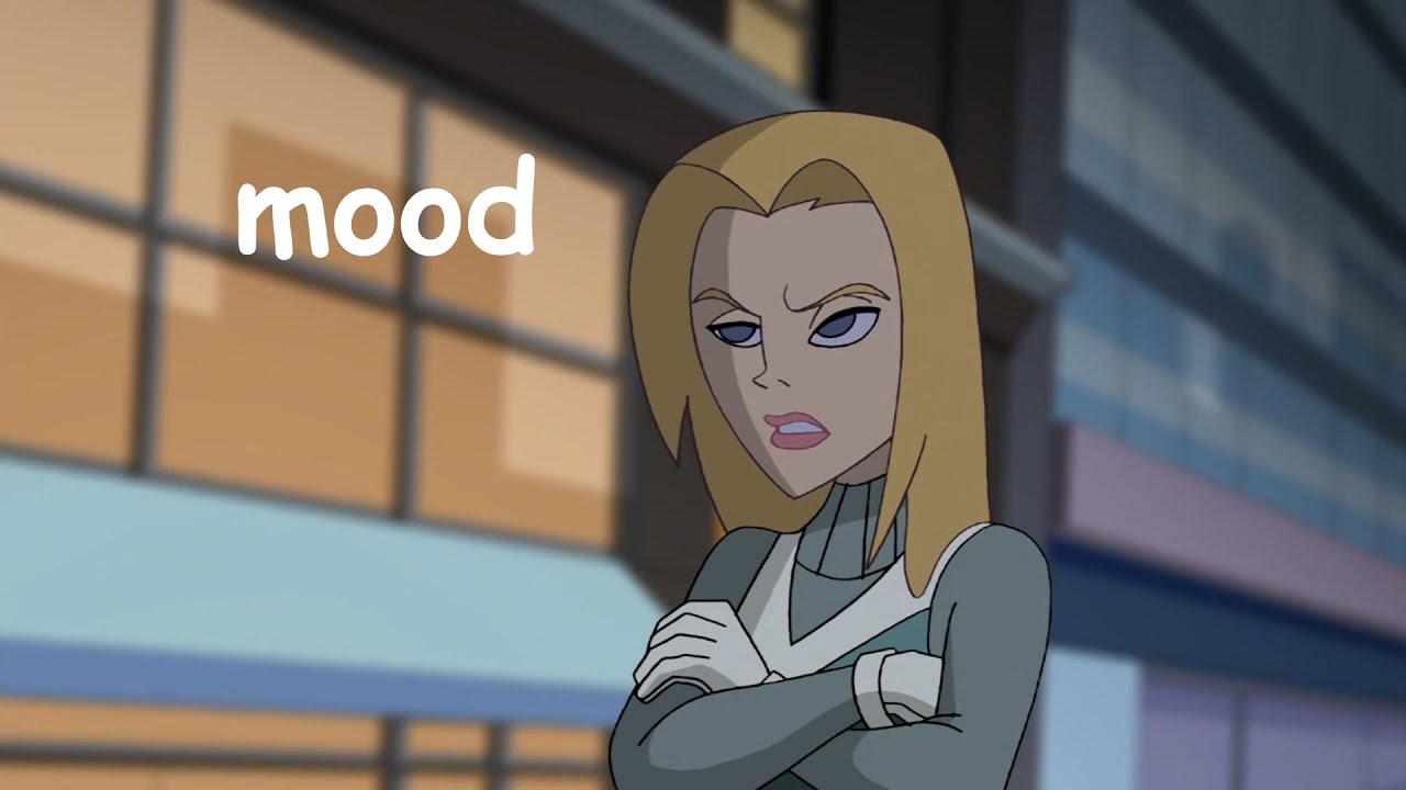 spectacular spider-man, except sally avril is a mood