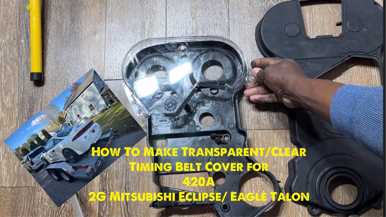 Transparent/Clear Timing Belt Cover: Mitsubishi Eclipse 420A DSM / Eagle Talon