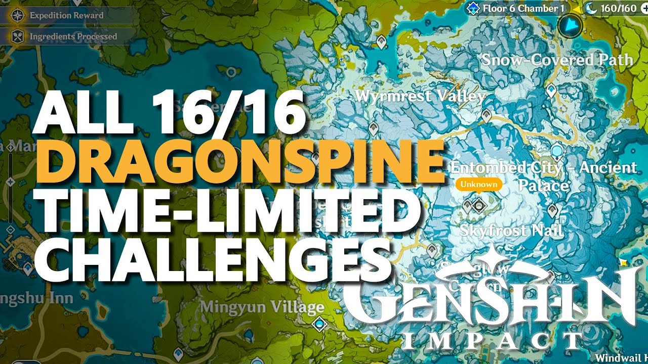 All Dragonspine Time Challenges Genshin Impact 16/16