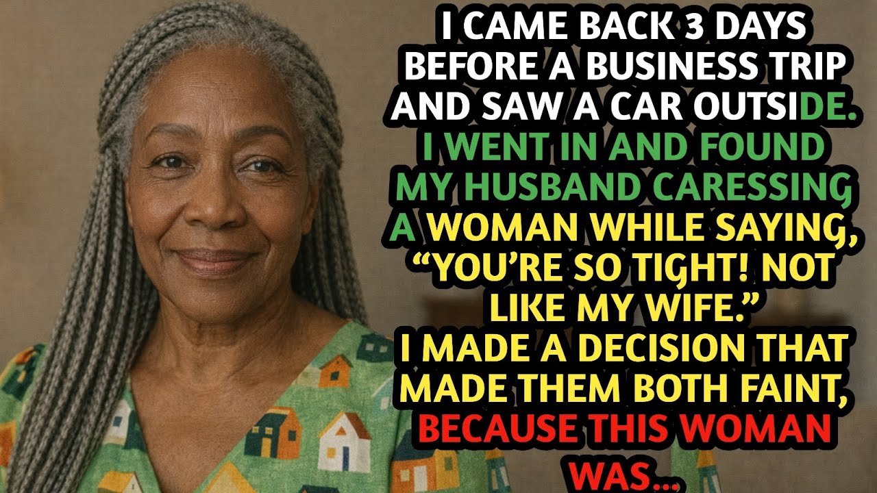 I ARRIVED EARLY FROM MY HOSPITAL SHIFT AND FOUND HER MERCEDES IN OUR DRIVEWAY. THROUGH THE WINDOW...