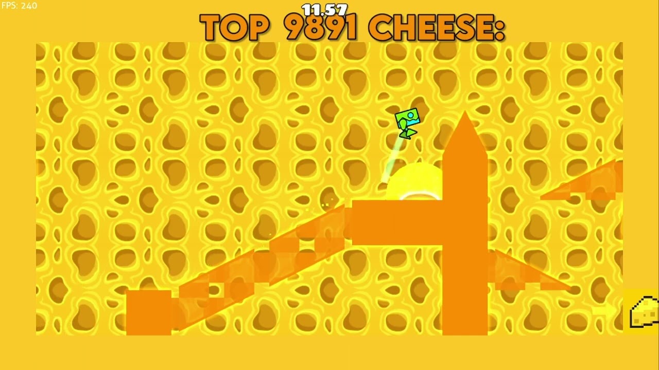 Slope and Red Pad Playing ONE Room MAX of Top 10,000 Cheese Each Day 110 Geometry Dash