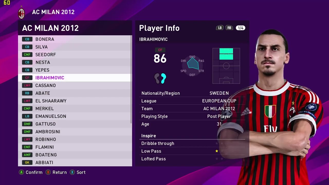 eFootball PES 2020 - AC Milan 2012