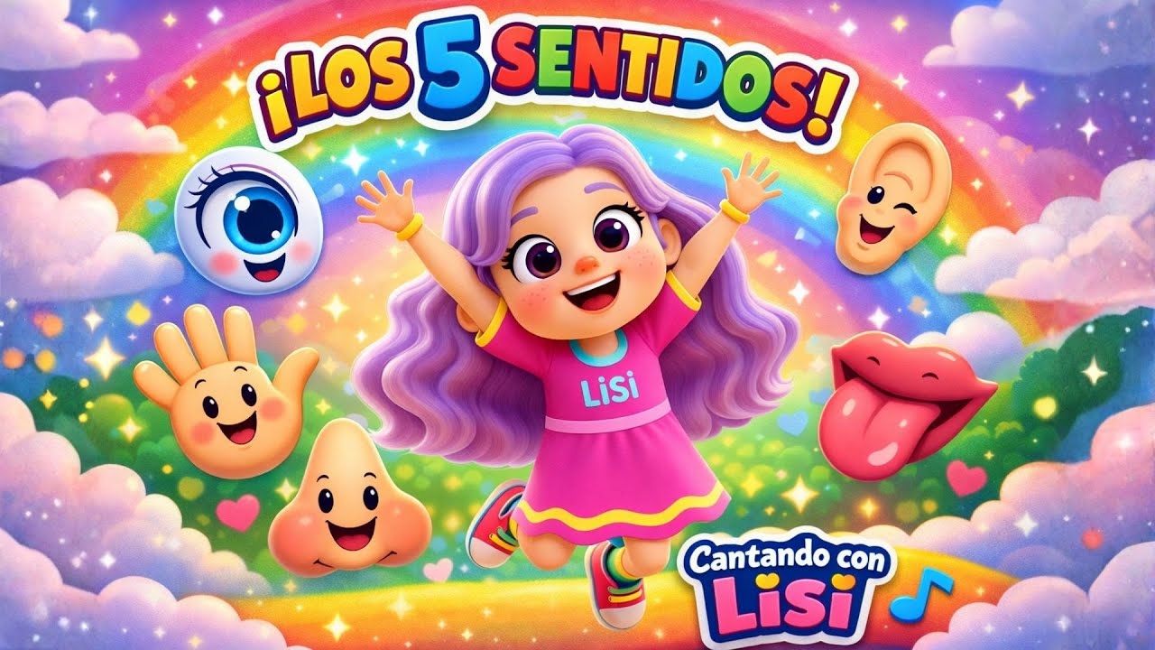 Aprende Jugando los 5 Sentidos con Lisi 👀👂✋  | Canción Infantil Educativa para Preescolar y Kinder
