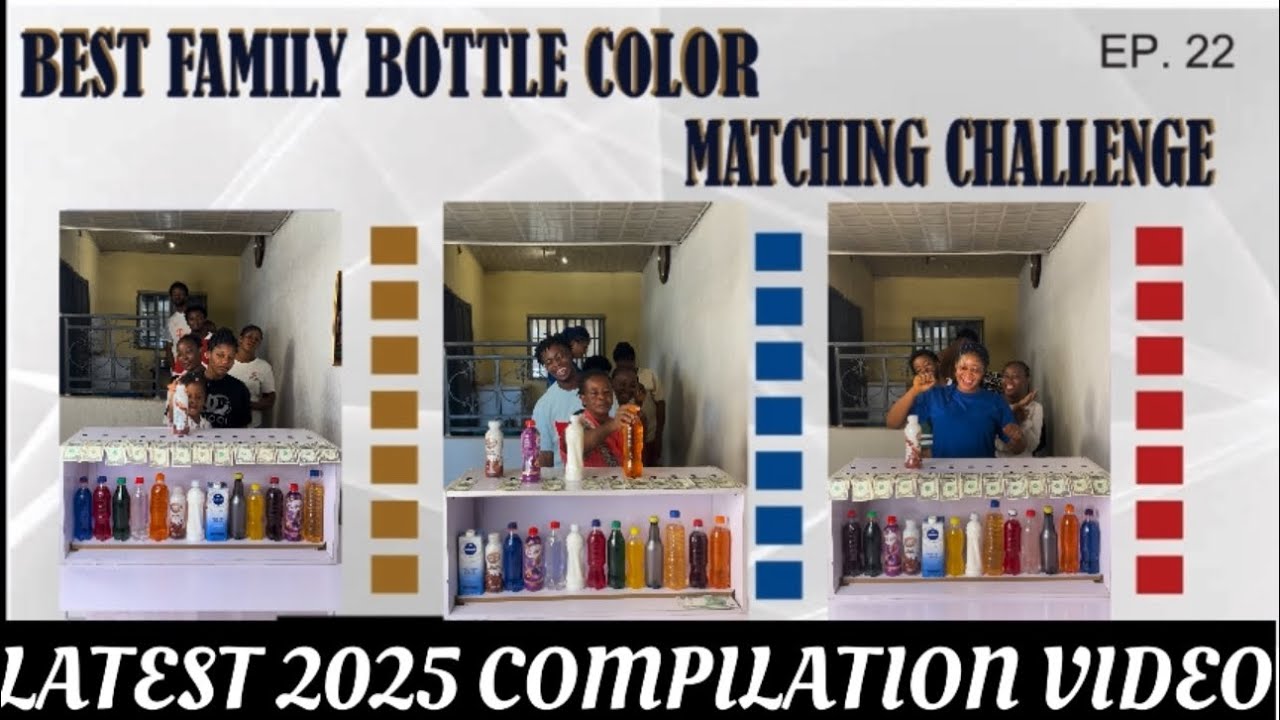 🆕 THE MOST AMAZING , SMART & ENTERTAINING FAMILY BOTTLE COLOR MATCHING CHALLENGE EVER 