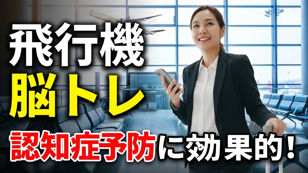 【飛行機脳トレ】座席番号で脳がシャキッと搭乗アナウンス記憶トレーニングで認知症予防