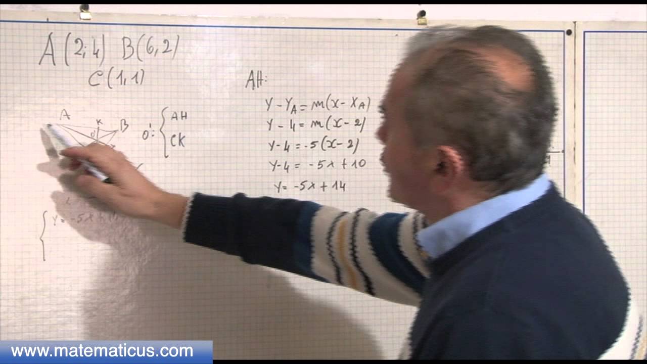 Ortocentro di un triangolo, esercizio svolto di geometria analitica