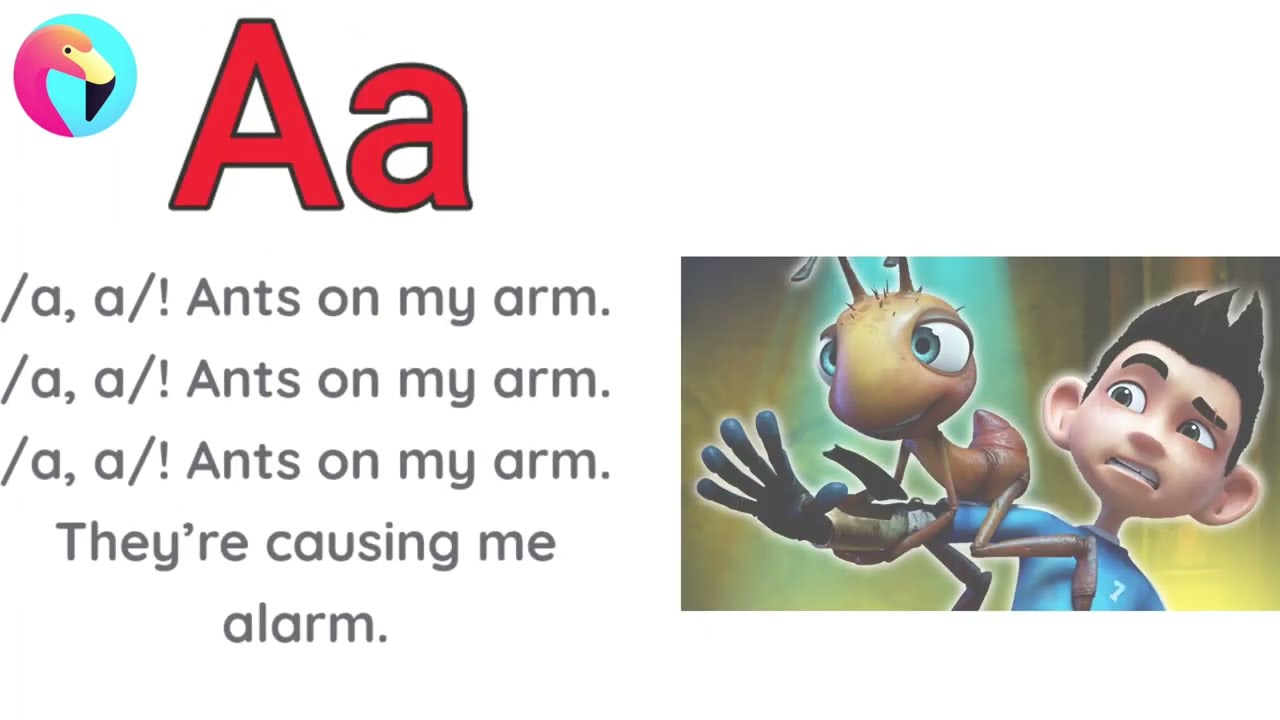 /a,a/! Ants on my arm Kids Phonics Rhymes || Jolly Phonics Song Aa - Ants on my arm || Phonics song