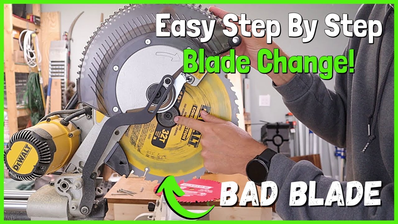 How to Change a Mitre Saw Blade | Dewalt Chop Saw Blade Change | DWS779