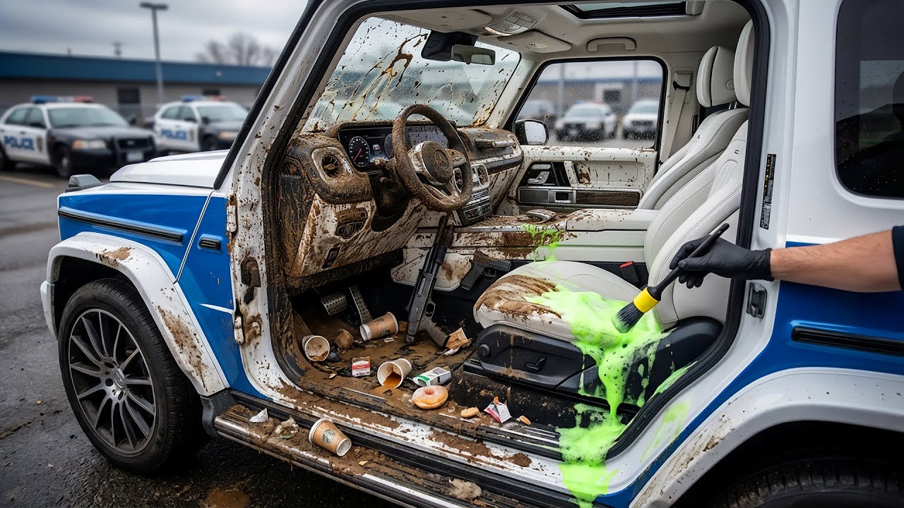 Deep Clean of Abandoned POLICE MEERCEDES G63 | Removing 50 Years of Dirt from a Forgotten G-WAGON