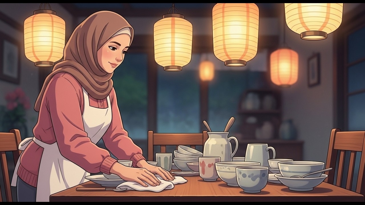 First Sehri and Aftari With Family ✨🌙 Warm and Cozy Moments Together | Ghibli-Style Video