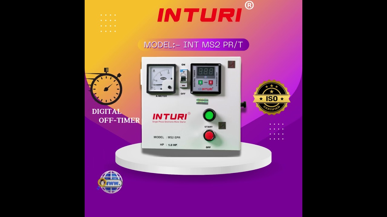 INTURI DIGITAL TIMER MOTOR STARTER MODEL:-INT MS2 PR/T