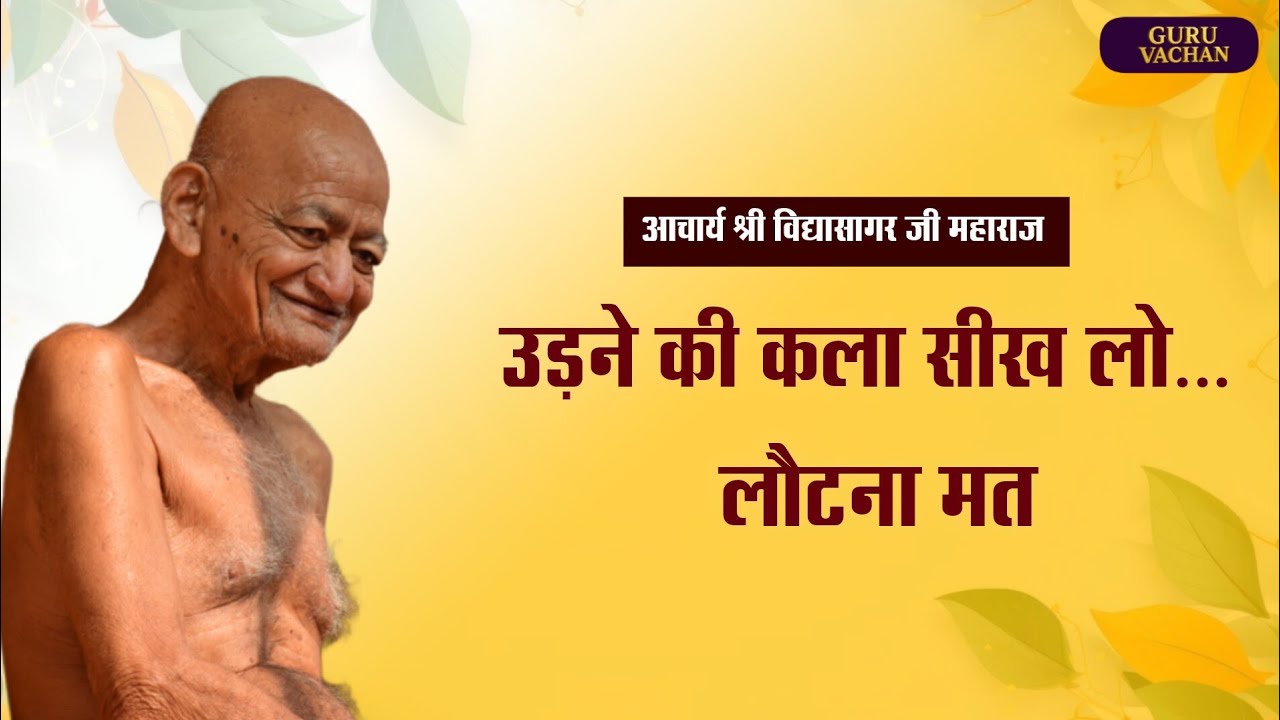 उड़ने की कला सीख लो… लौटना मत || आचार्य श्री विद्यासागर जी महाराज Vidyasagar Ji Maharaj 