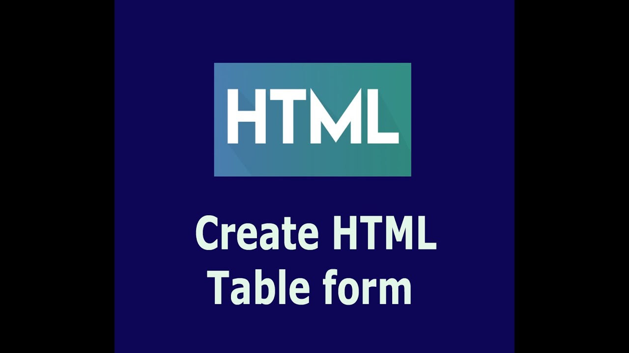 Creating html table form | eHow