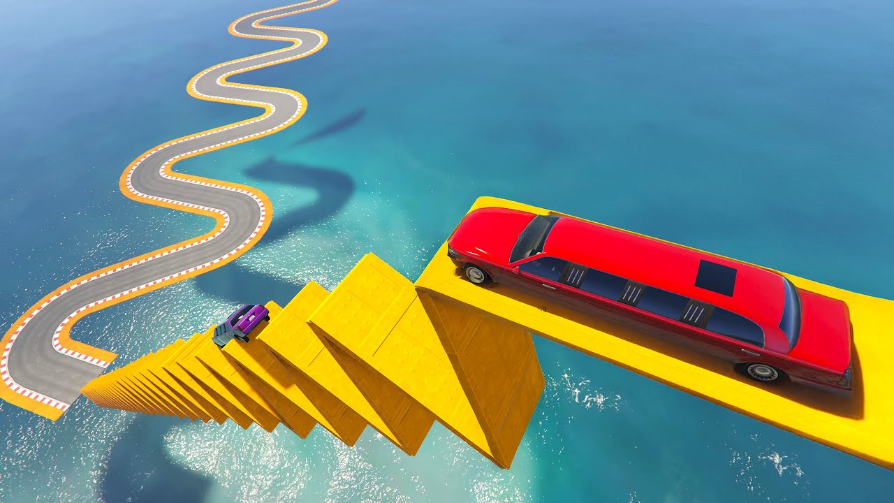 Razor-Sharp Stairs Destroy the Limo - GTA 5 Online