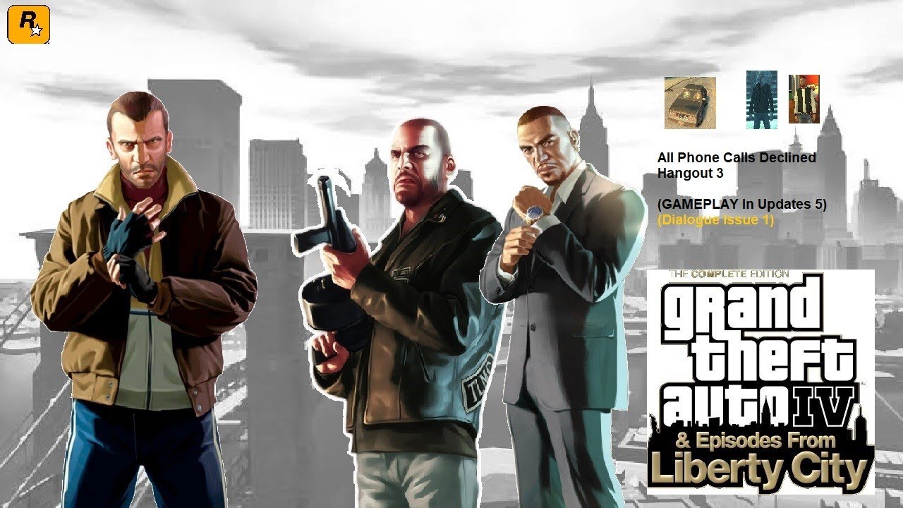 GTA 4 TCE GAMEPLAY Updates 5 - All Phone Calls Declined Hangout 3 (D V) [HD]