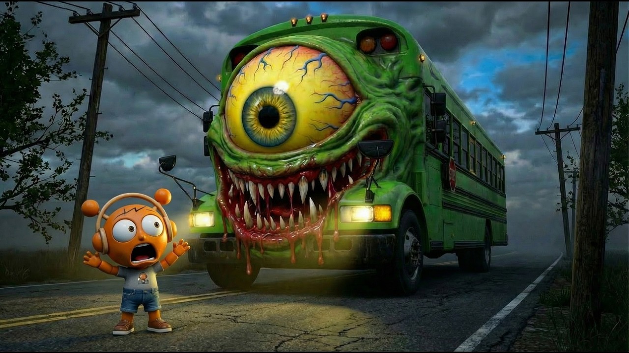 MONSTERS BUS vs BABY OREN 👁️😱  A terrifying battle! | Sprunki Cartoon