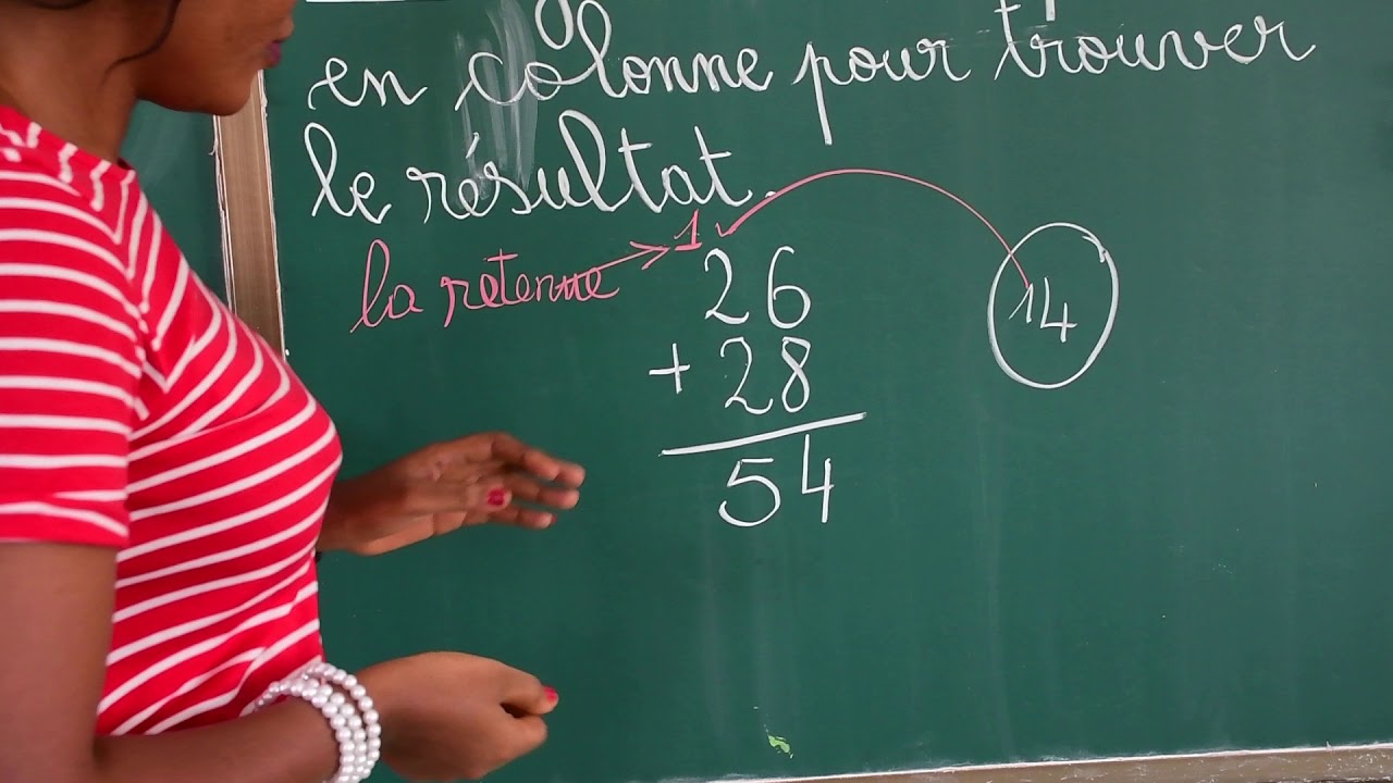 MATHS CP L`ADDITION EN COLONNE AVEC RETENUE