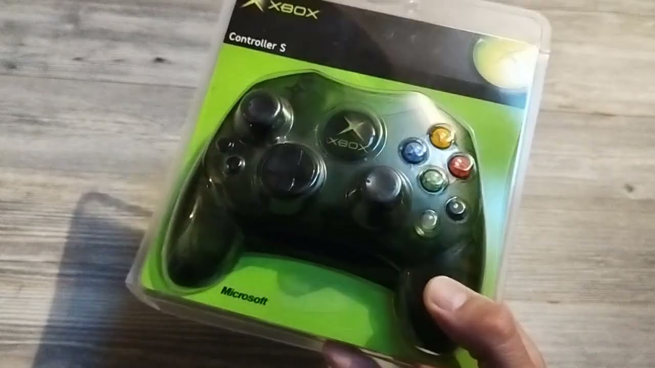 Unboxing / déballage manette controler xbox première génération, blister rigide, en 2022