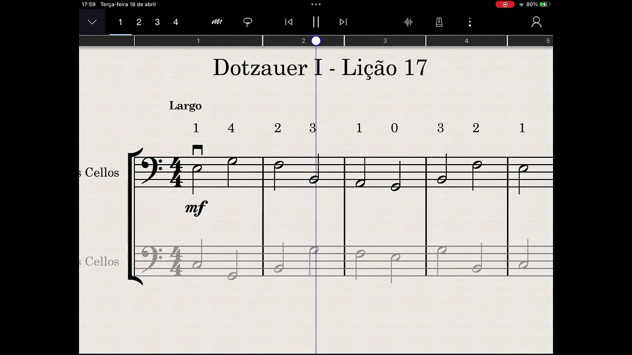 Lição 17 - Dotzauer I - Cello 1