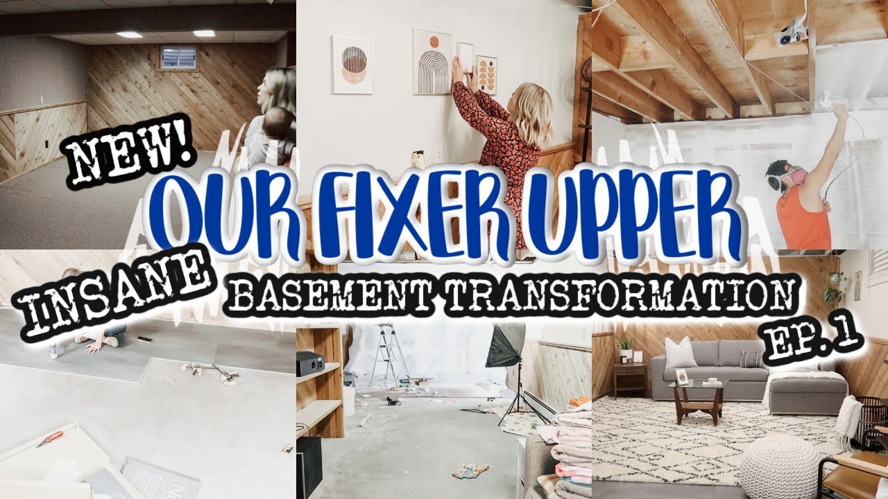 RENOVATING OUR RANCH FIXER UPPER | INSANE BASEMENT TRANSFORMATION!! | BEFORE AND AFTER | EP. 1