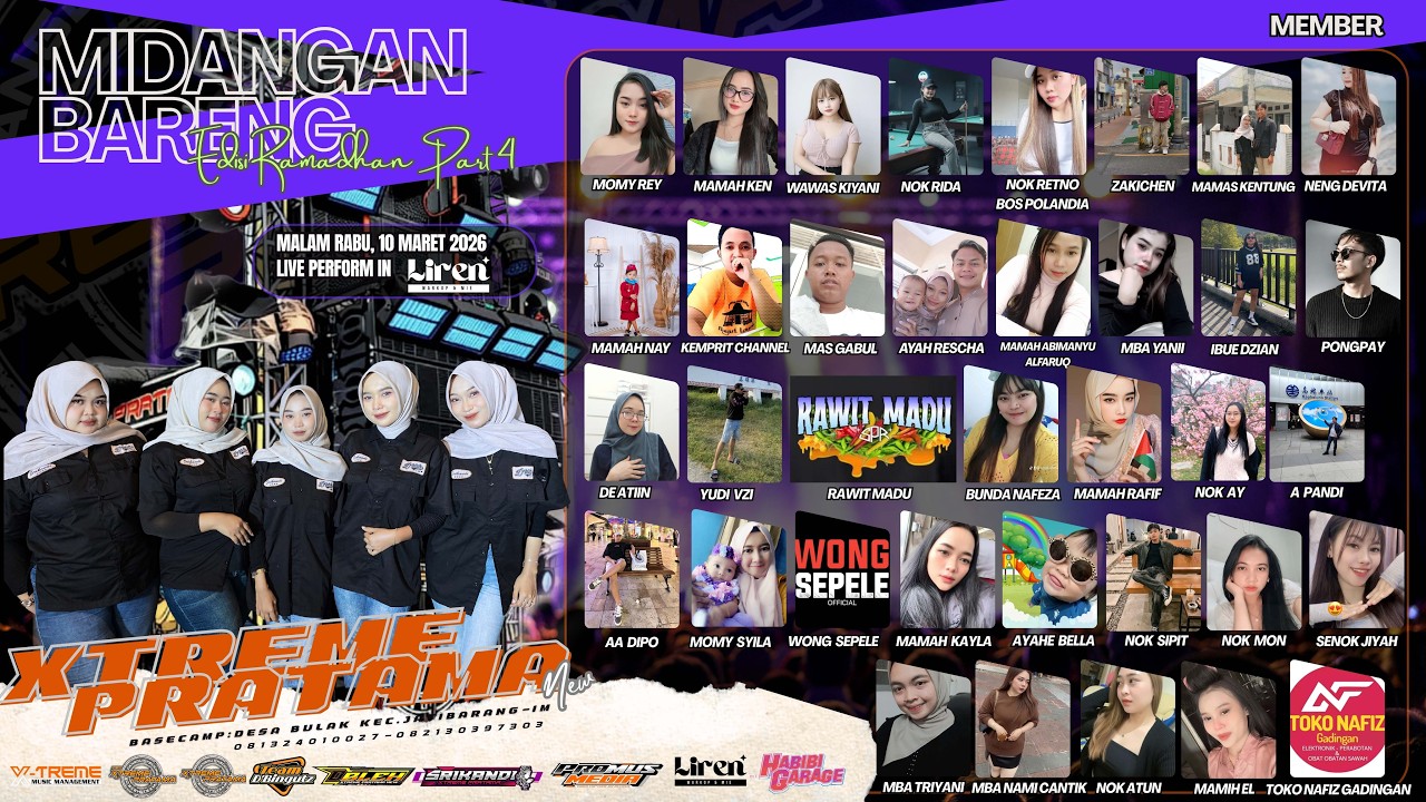 🔴LIVE MIDANGAN BARENG ( DANGDUT KELILING ) X-TREME PRATAMA EDISI RAMADHAN | PART  4