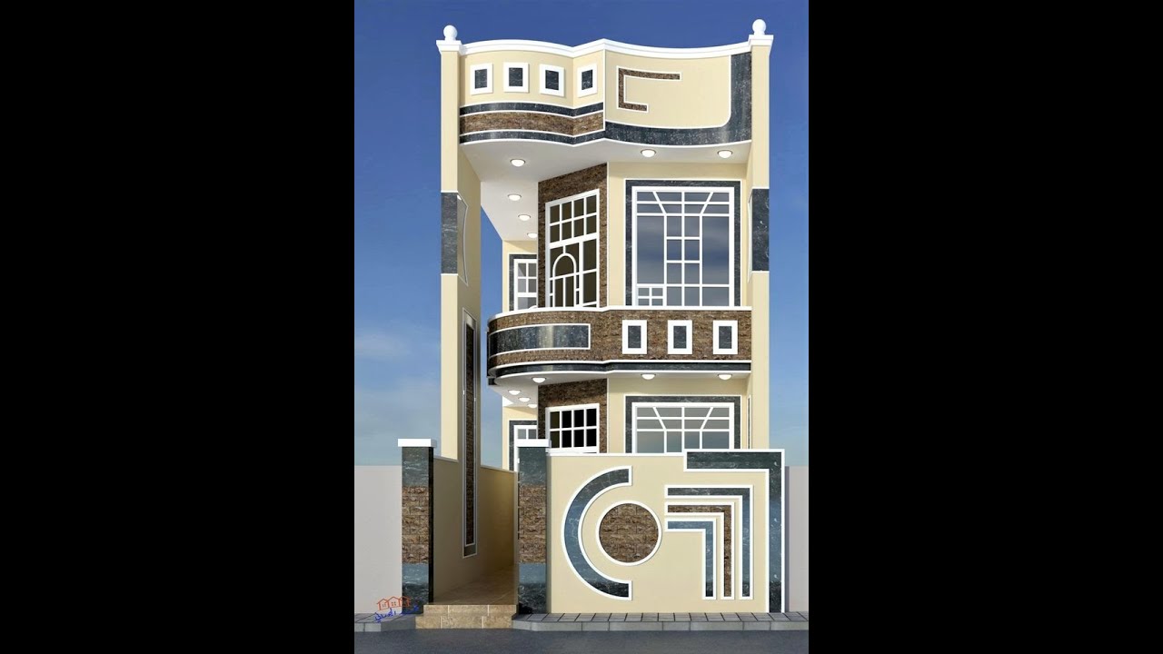 خارطة بناء واجهه 5 نزال 25 خارطة 125م  تخطيط هندسي حديث