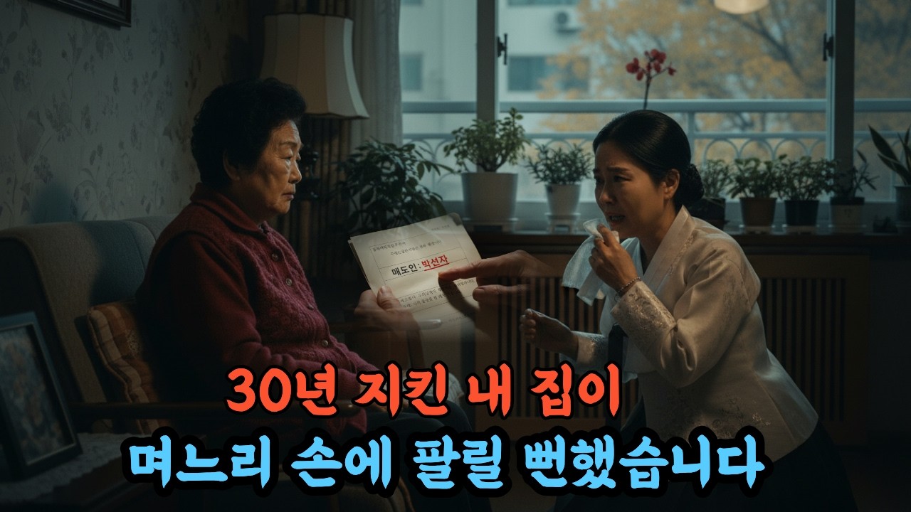 명절에 오지 말라던 며느리, 알고 보니 내 아파트 팔려고 했다. #시니어사연#가족의배신#노인재산탈취