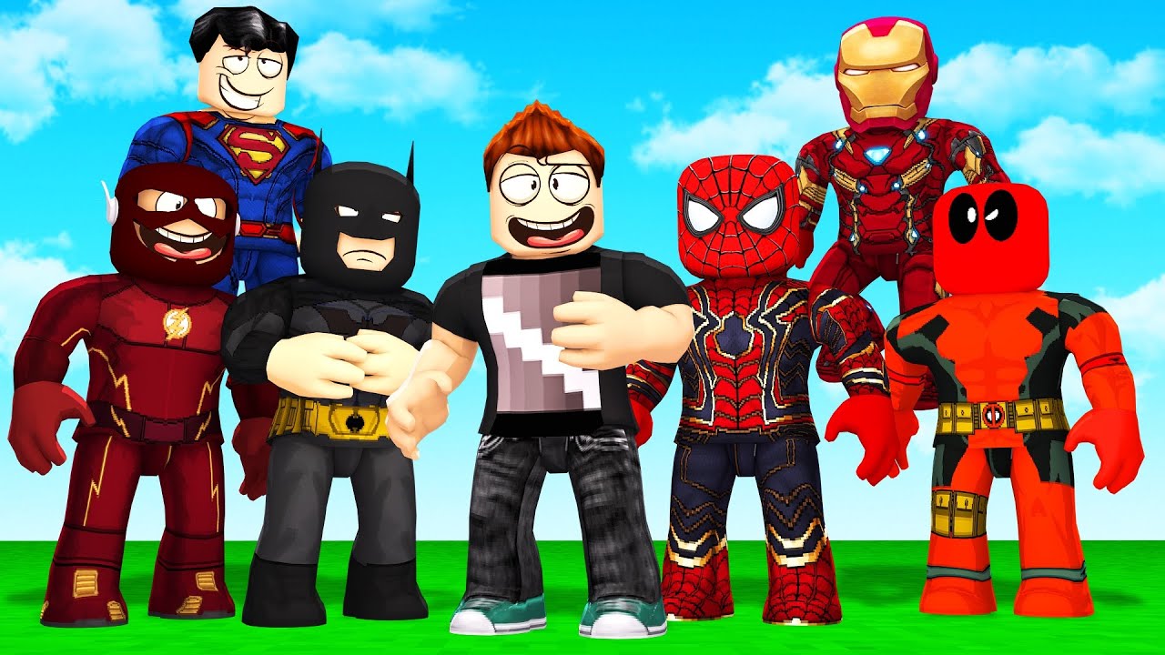MOGĘ ZMIENIĆ SIĘ W KAŻDEGO SUPERBOHATERA w ROBLOX! (SPIDER-MAN, IRON MAN, THOR, SUPERMAN)