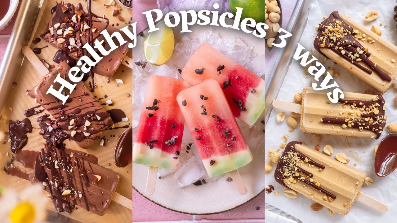 PLANT BASED HEALTHY POPSICLE RECIPES 3 way | Healthy Vegan No Bake Dessert Recipes