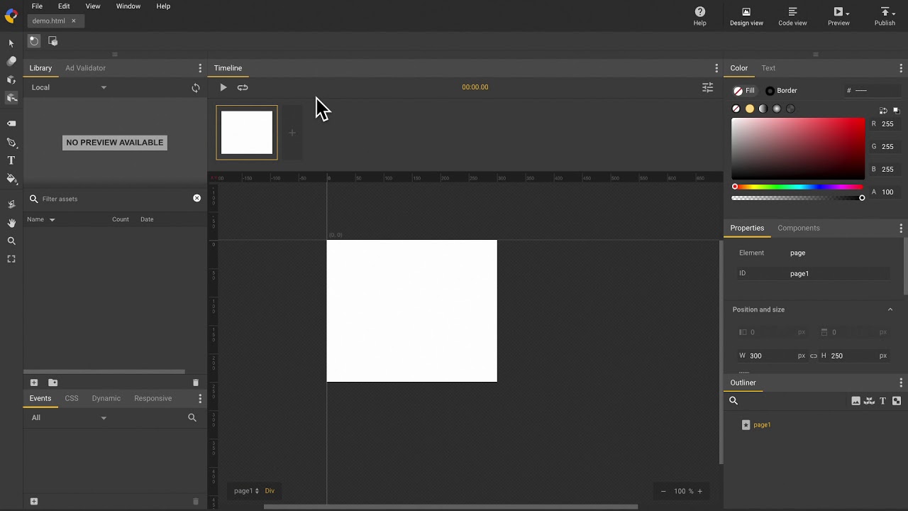 Workspace Panel Sets - Google Web Designer