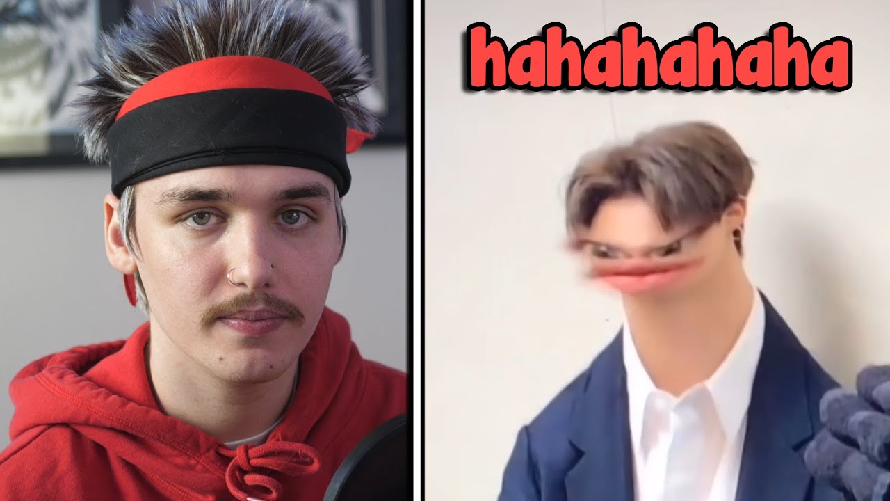 watching k-pop tik toks and trying not to laugh