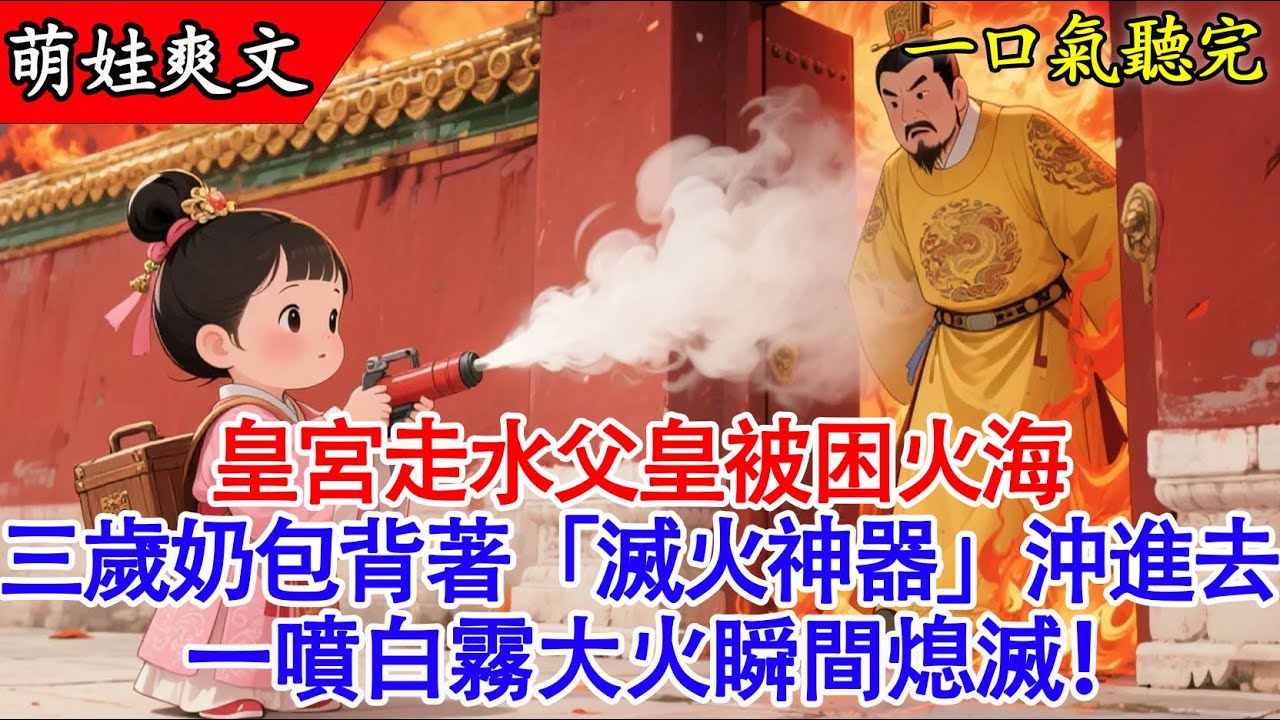 【完結小說】皇宮失火皇帝被困？3歲半小公主背著滅火器逆行火海：“父皇，樂兒來救你！”🔥🚒#有聲書 #穿越 #爽文 #萌娃 #團寵 #小說 #原創